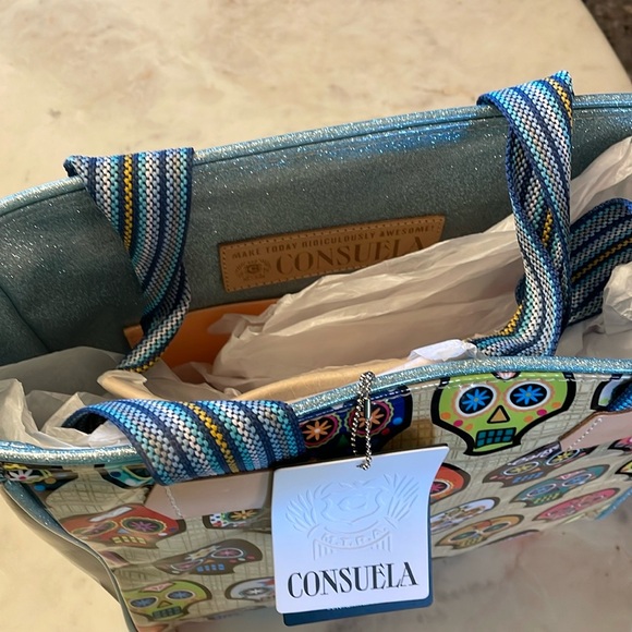Consuela Colorful Skull Tote Bag - Picture 7 of 8